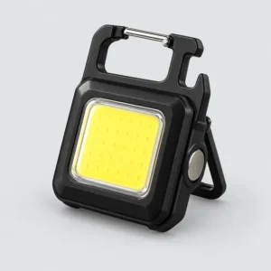 COB Rechargeable Keychain Flashlight - 3-Mode Pocket Light with Magnet & Stand (illustration)