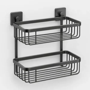 Wall-Mounted Shower Caddy - Bathroom Storage Organizer (illustration)