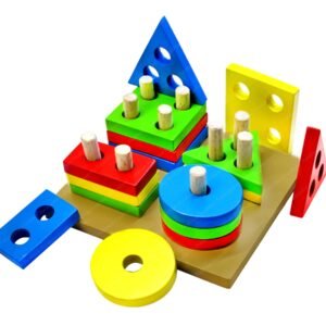 Wooden Geometric Shape Sorter Puzzle